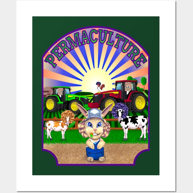 Permaculture funny farm Wall Art by Freakquencys